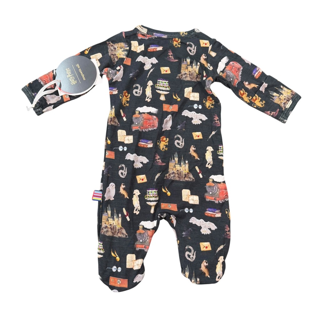 Magnetic Me Unisex Harry Potter First Year Black Magnetic Footie Size Preemie - Picture 2 of 5